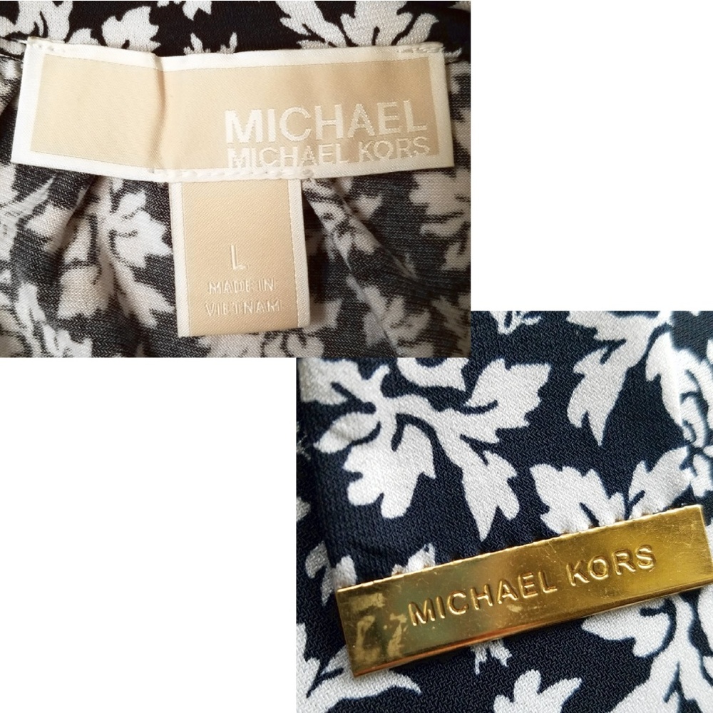 Michael Kors BlackWhite Floral Jumpsuit w Pockets - Picture 4 of 4